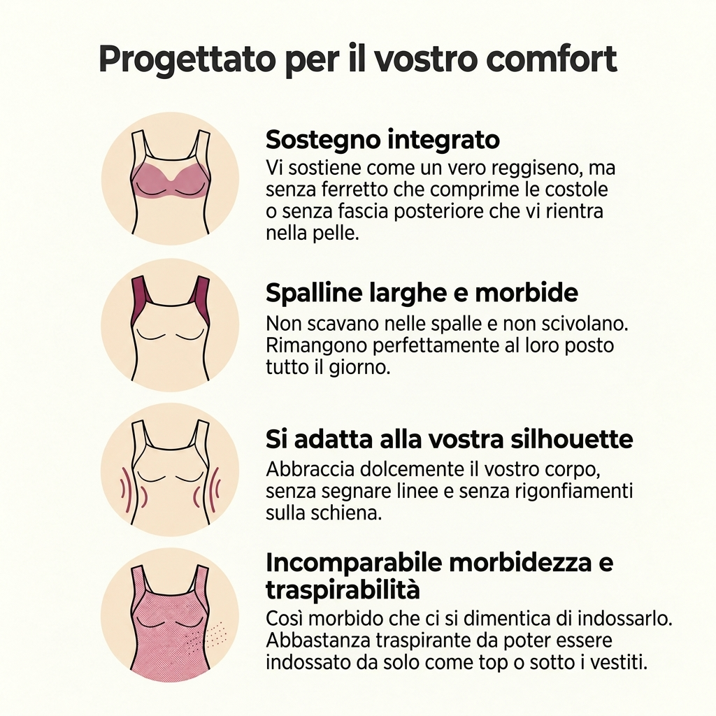 Canotta con reggiseno integrato